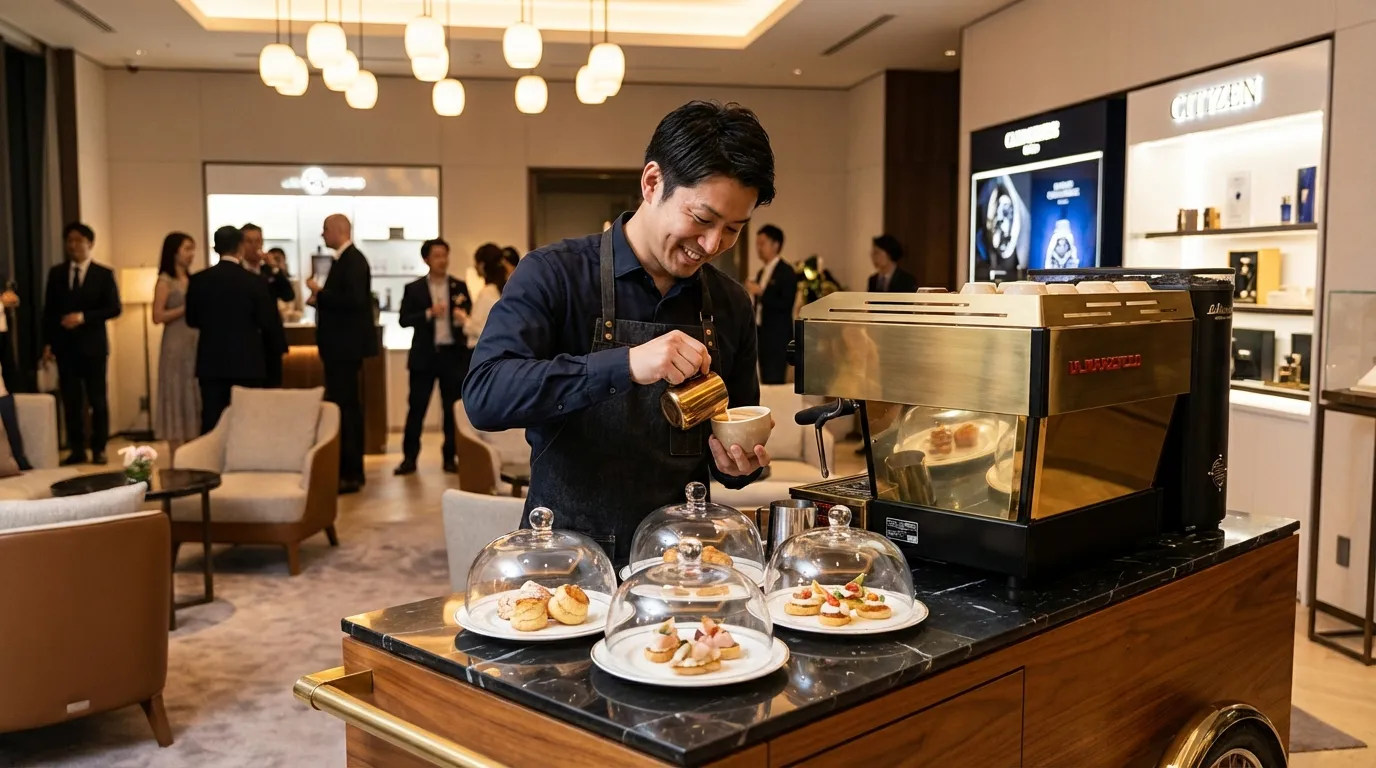 イベント向けコーヒー出張で設置する上質なカフェ空間
