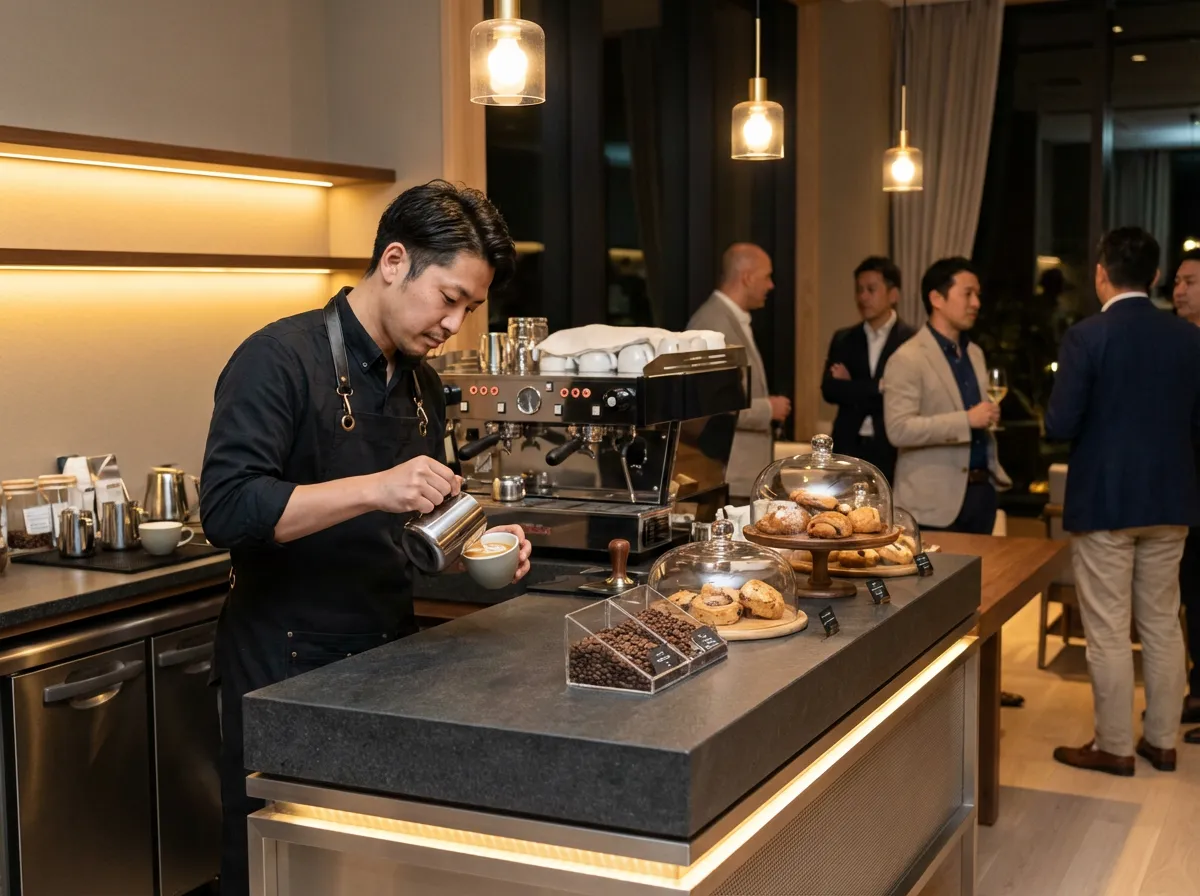 企業イベントでの出張バリスタによるコーヒー提供